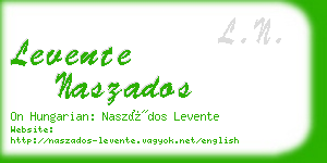 levente naszados business card